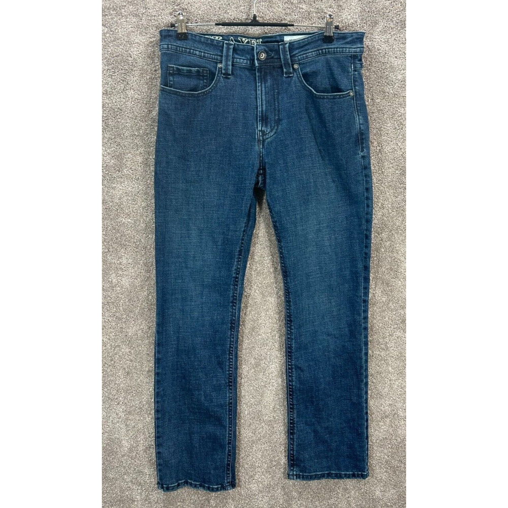 TK Axel Jeans Mens 32X32 Blue Measures‎ 33X31 Slim Bootcut Dark Wash Stretch